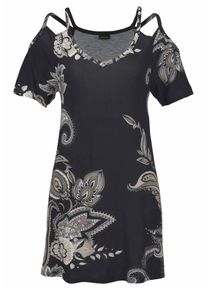 Lascana, Damen Longshirt, Schwarz