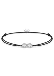 Thomas Sabo, Damen Armband 'Infinity', Schwarz / Silber