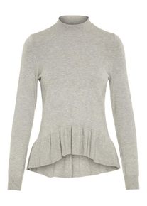 Véro Moda VERO MODA, Damen Rüschen Strickpullover, Grau