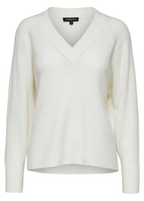 Selected Femme, Damen Strickpullover, Weiß