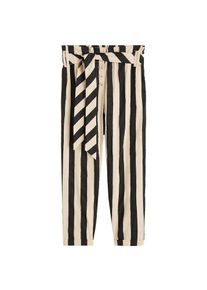 Mango, Damen Hose 'Riviera', Beige / Schwarz