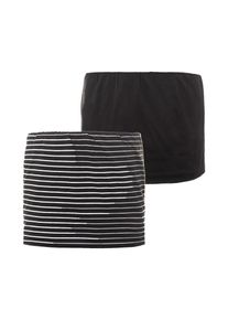 Ulla Popken, Damen Shirtverlängerung, Schwarz / Weiß