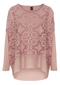 Heine, Damen Spitzenshirt, Rosé