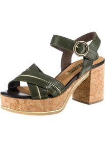 Gabor, Damen Sandaletten, Hellbeige / Oliv