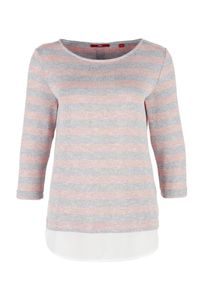s.Oliver RED LABEL, Damen Shirt, Grau / Pastellpink / Weiß