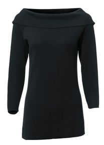 Heine, Damen Carpullover, Schwarz
