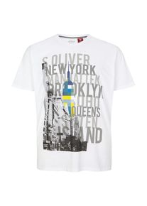 s.Oliver RED LABEL, Herren Shirt, Blau / Gelb / Hellgrau / Schwarz / Weiß