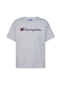 Champion Authentic Athletic Apparel, Damen Shirt 'Rochester Crewneck', Hellgrau / Rot / Schwarz