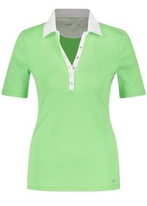 Gerry Weber, Damen Poloshirt, Kiwi / Wei&szlig;
