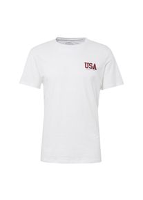 Jack & Jones JACK & JONES, Herren T-Shirt 'JORAUTHENTIQUE', Rot / Wei&szlig;