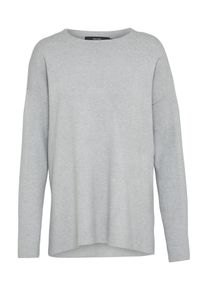 Véro Moda VERO MODA, Damen Pullover 'O-NECK SLIT', Graumeliert