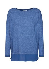 EDC by Esprit, Damen Shirt 'EOS Fabric Mix T-Shirts', Blau