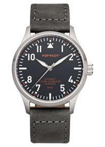 POP PILOT, Herren Uhr 'MAD', Basaltgrau / Schwarz / Silber