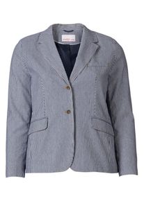 sheego Casual, Damen Femininer Blazer, Marine / Wei&szlig;