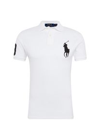 Polo Ralph Lauren, Herren Poloshirt 'SSKCBPPSLM-SHORT SLEEVE-KNIT', Schwarz / Weiß