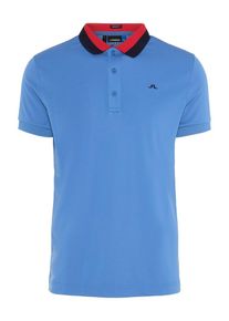 J. Lindeberg J.Lindeberg, Herren Poloshirt 'Mat', Royalblau / Rot / Schwarz