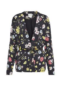 Selected Femme, Damen Blazer mit floralem Print, Mischfarben / Schwarz