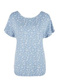 s.Oliver RED LABEL, Damen Shirt, Rauchblau / Weiß