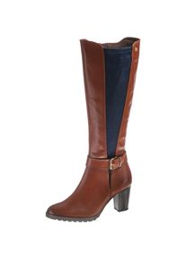 Caprice, Damen Stiefel, Kobaltblau / Cognac