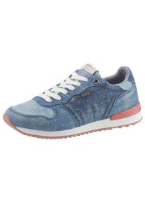 Pepe Jeans, Damen Sneaker 'Gable Patch Dot', Blau / Altrosa
