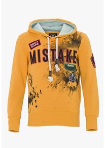 PLUS EIGHTEEN, Herren Kapuzenpullover, Gelb