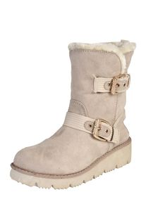 s.Oliver RED LABEL, Damen Snowboots mit Schnallen, Hellbeige