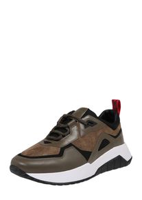 Hugo, Herren Sneaker 'Atom_Runn_nams', Oliv / Wei&szlig;