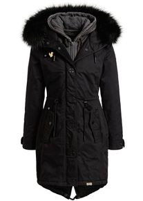 Khujo, Damen Mantel ' ADELISA WITH INNER JACKET ', Schwarz