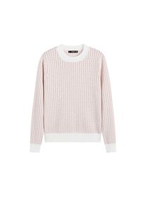 Mango, Damen Pullover 'Street', Puder / Wei&szlig;