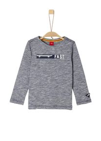 s.Oliver Junior, Longsleeve, Blau / Graumeliert / Wei&szlig;