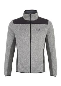 Jack Wolfskin, Herren Sport-Jacke 'ELK LODGE JACKET MEN', Hellgrau / Schwarz