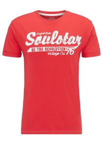 Soulstar, Herren T-Shirt, Rot / Wei&szlig;