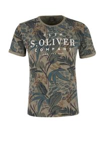 s.Oliver RED LABEL, Herren T-Shirt, Khaki / Mischfarben
