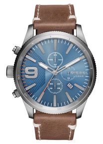 Diesel, Herren Armbanduhr mit Chronograph 'RASP', Himmelblau / Braun