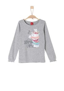s.Oliver Junior, M&auml;dchen Longsleeve, Grau / Mischfarben