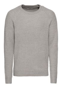 Jack & Jones JACK & JONES, Herren Pullover 'JORNEWPANNEL KNIT CREW NECK', Hellgrau