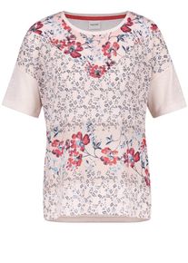 Taifun, Damen Shirt, Blau / Pastellpink / Rot