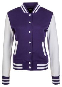 Urban Classics, Damen Jacke, Dunkellila / Weiß