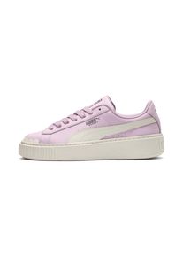Puma, Damen Sneaker 'Basket Platform Scallop', Beige / Flieder