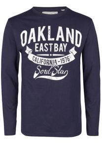 Soulstar, Herren Longsleeve, Marine / Weiß