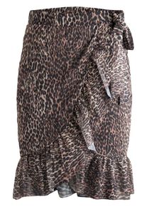 Pieces, Damen Rock, Braun / Schwarz