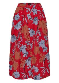 Selected Femme, Damen Midirock, Rauchblau / Rot / Pastellrot
