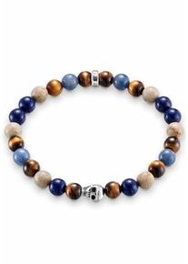 Thomas Sabo, Herren Armband 'Totenkopf', Mischfarben / Silber