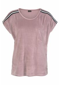 Lascana, Damen T-Shirt aus weichem Nicki, Altrosa
