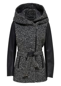 Only, Damen Mantel, Dunkelgrau / Schwarz