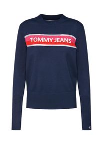 Tommy Jeans, Damen Pullover 'TJW TOMMY GRAPHIC STRIPE SWEATER', Navy / Rot