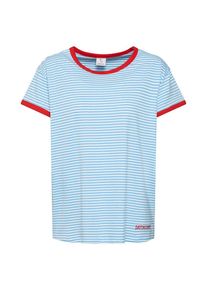 Sublevel, Damen Shirts 'Striped T-Shirt', Blau / Rot / Weiß