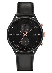 Paul Hewitt, Herren Uhr 'Chrono Line Black Sunray', Rosegold / Schwarz