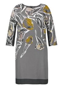 SAMOON, Damen Kleid, Zitrone / Grau / Anthrazit / Weiß