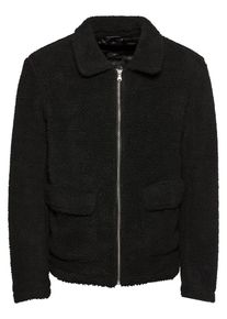 New Look, Herren Jacke 'RP ASO 23.02.2018 BORG TEDDY JACKET P', Schwarz